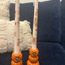 Pumpkin Candle holder & candles x2 Image 2