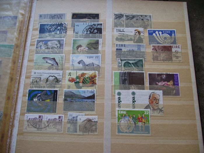 A mixed collection of used stamps, presented in the stock book #3