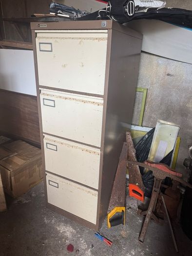 4 drawer metal filing cabinet, lockable