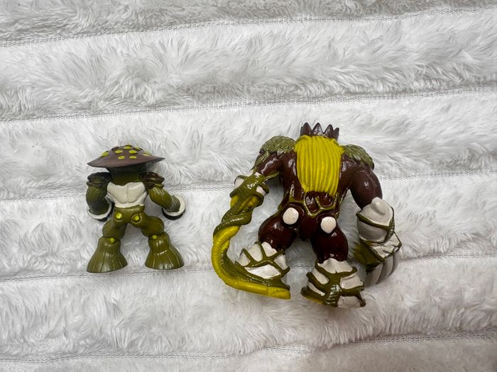 Gormiti Forest People Barbatus The Lord Of The Forests and Sporius the Terrible 2nd Series approx. 6 and 4 cm.  Please see photos