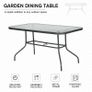 Aquatex Glass Garden Table Curved Metal Frame Parasol Hole 4 Legs Outdoor (FREE POSTAGE) Image 7