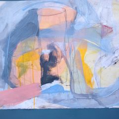 Abstract Still Life Original Painting on Fabriano Paper 100% Cotton by Brian Maguire