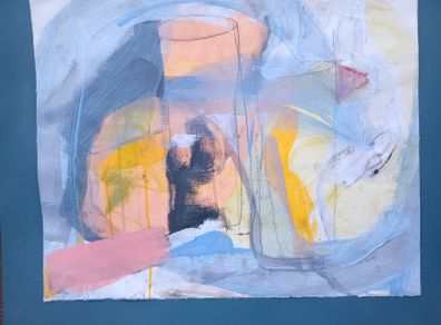 Abstract Still Life Original Painting on Fabriano Paper 100% Cotton by Brian Maguire