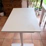 White Modern Office Desk - Like New Image 3