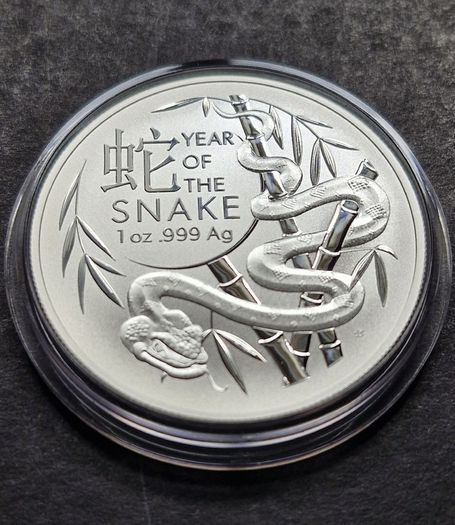 2025 RAM Lunar Year of the Snake 1oz Silver Coin Australia 999