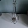 Reduced Hand blown vintage  glass decanter with  gin tag Image 2