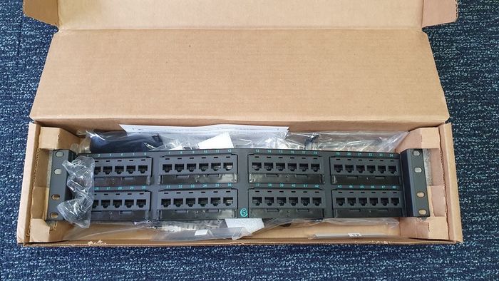 Ortronics 48 port network panel CAT5e brand new angled