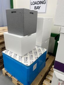 Large styrofoam storage boxes