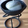 Irish Handmade Wrought Iron Candle Holder & Candle Image 2