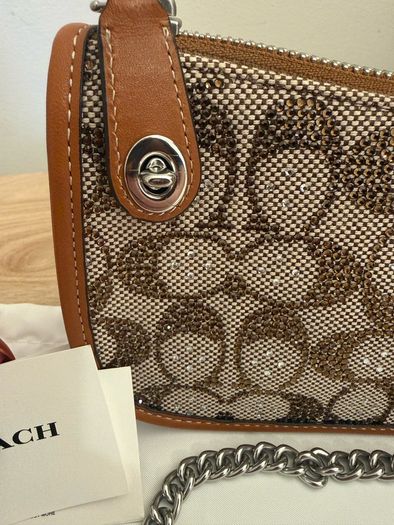 Coach limited re-edition swinger bag 20 in signature crystal jaquard