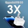 White Usb Plug For Iphone Plugs Uk 3 Pin Usb Adapter Plug Uk Usb3 Pack Wall Plug-Usb Charger Plug Uk Mobile Phone Mains Chargers Usb Plugs Compatible With Other Image 3