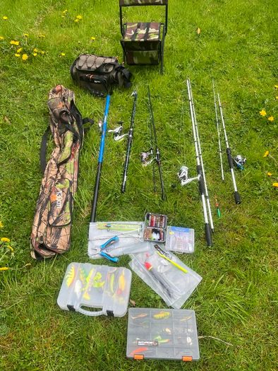 Fishing Bundle - Abu Garcia Rods + Okuma Reels + Tackle + Chair