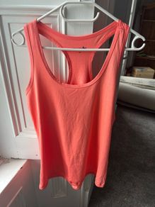 Neon Coral Sports Tank Top Size M