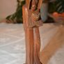 Vintage carved figurine of a reading monk Image 2