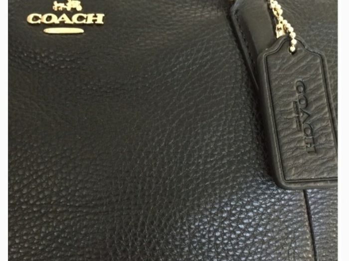 Coach Kelsie Satchel  in Pebble Leather Crossbody Bag Medium Size, colour black, cards, dust bag included.