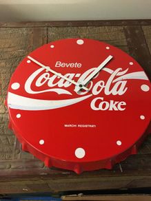 Coca Cola Rare Italian Metal Wall Clock