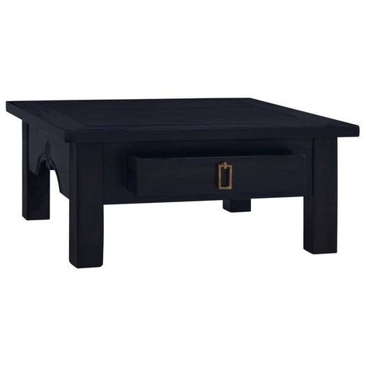 Coffee Table Light Black Coffee 68x68x30 cm Solid Mahogany Wood