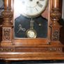 Antique Wood Carved P.H. S. 1800s Mantel Clock (in working order -  the clock doesn't ring) 21,5" x 11" Image 9