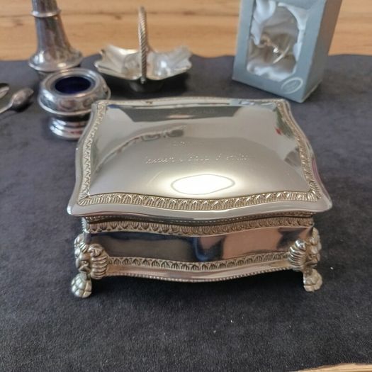 set of old silver-plated items