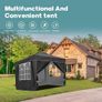 3x3m Pop Up Gazebo Fully Waterproof, All Weather Gazebo ideal for Outdoor Party Camping with Weights Image 3