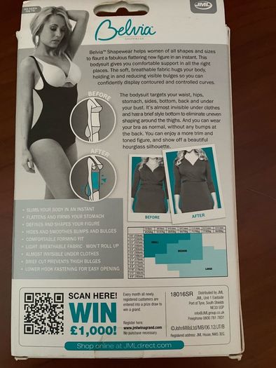 JML belvia shapewear bodysuit beige size small