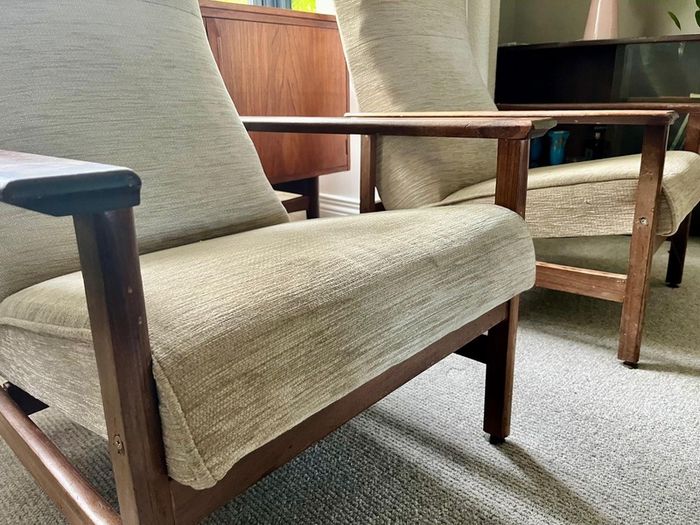 Pair of mid century armchsirs
