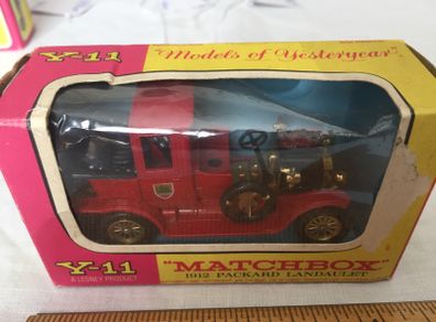 Matchbox. Models of yesteryear. Y-11. 1912, Packard Landaulet. In original box.