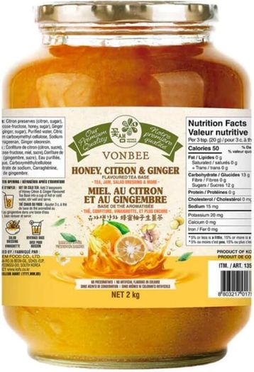 Vonbee Honey, Lemon, Ginger Tea 2 Kg