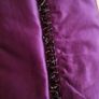 Paoletti Vigo Plum Velvety Decorative Throw  with Crystal Beaded Edges Image 2