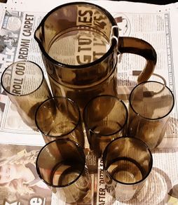 vintage collectable luminarc glass set