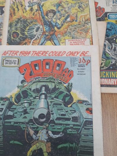 2000AD progs in the 200s.