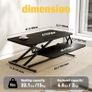 ERGOMAKER Height Adjustable Standing Desk Converter 80cm(32 Inch),Black Image 2