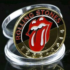 Rolling Stones Coloured/ Gold Plated Commerative Coin