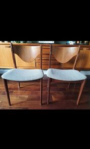 2 beautiful 1950s mid century dining chairs, likely GPlan