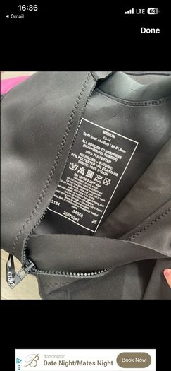 ladies wetsuit size medium