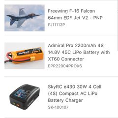 BRAND NEW Freewing F16 Falcon RC Jet Complete Setup Collector Hobbyist Package