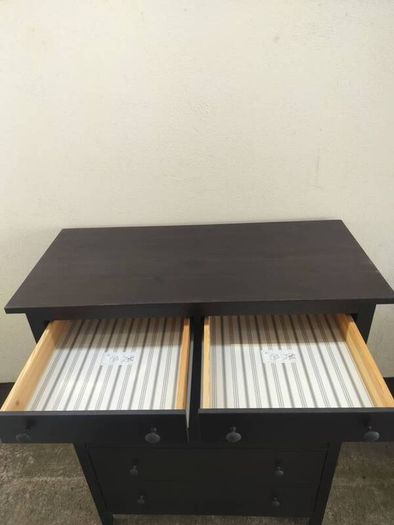 Chest of 6 drawers Hemnes black-brown