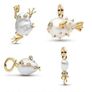Pandora Wonders Collection Treated Freshwater Cultured Baroque Pearl Mouse Dangle Charm New Image 2