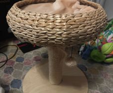 tylish Woven Cat Bed and Scratching Post