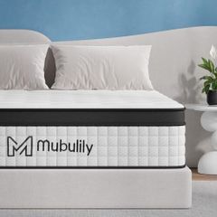 Double Mattress 10 Inch Hybrid Memory Foam Mattresses 4FT6, 7 Zone Orthopedic Double Mattresses, Pocket Spring Medium Firm Hypoallergenic Fabric, with Motion Isolation, with OEKO TEX(135x190x25cm)