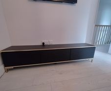 TV Cabinet Gold and Black