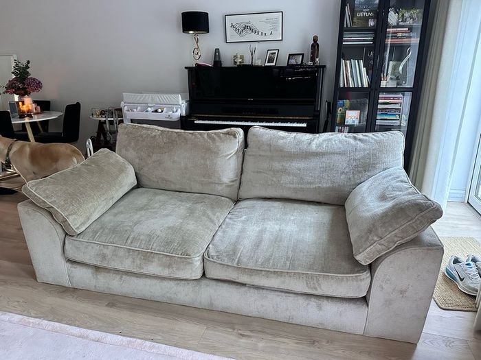 NEXT 3 Seater Sofa + Storage Footstool (Stamford Grand Relaxed Sit)