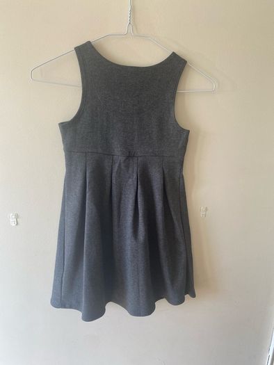 M&S soft grey pinafore (age 5-6)