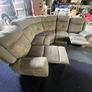 Grey corner sofa recliner couch Image 6