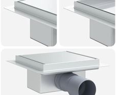 2 in 1 Shower Drain Silver 20 x 20 cm Stainless Steel 304