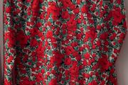 Little Mistress High Neck smock dress floral red mix size