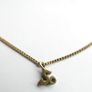 Vintage Sterling Silver 925 Gold Plated -So- Pendant Necklace length 15" - 1,9g Image 7