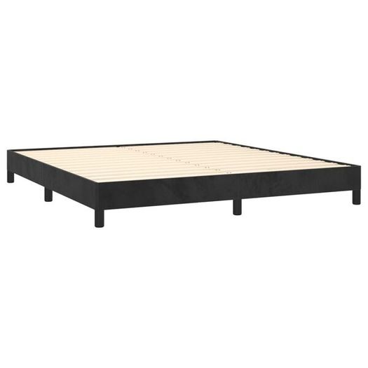 Bed Frame without Mattress Black 180x200 cm Super King Super King Velvet