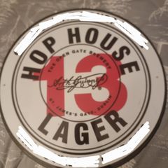 Hop house 13 metal sign 1.5ft wide