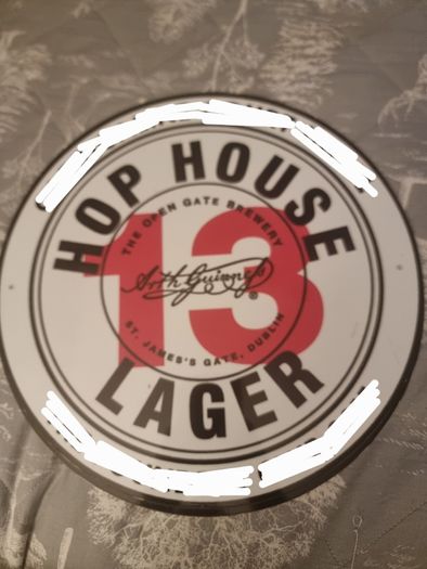 Hop house 13 metal sign 1.5ft wide